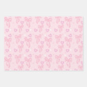 Mooipapier met roze strik inpakpapier vel (Voorkant 2)