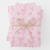 Mooipapier met roze strik inpakpapier vel (In situ)