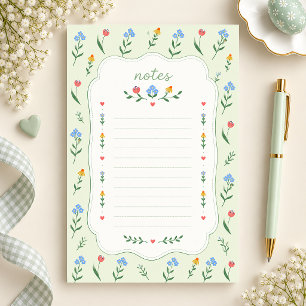 Mooipapier met saliegroene wilde bloemen briefpapier