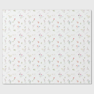 Mooipapier met waterverf bloemen cadeaupapier