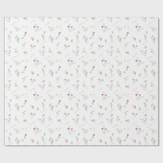 Mooipapier met waterverf bloemen cadeaupapier