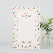 Mooipapier met wilde bloemen briefpapier (Staand voorkant)