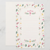 Mooipapier met wilde bloemen briefpapier (Voorkant / Achterkant)
