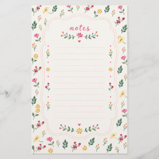 Mooipapier met wilde bloemen briefpapier