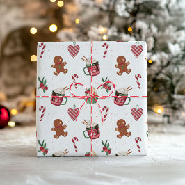 Mooipapier voor Kerst met Gengembrekoek Cadeaupapier