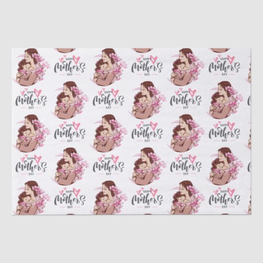 Mooipapier voor Moederdag-cadeaus Tissuepapier (Voorkant)
