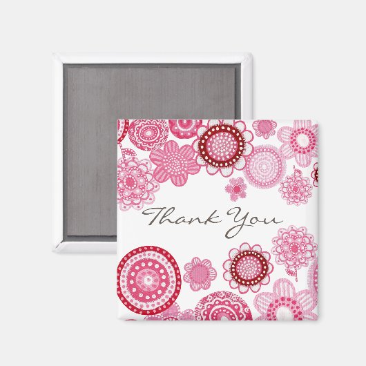 Mooiroze Bedankt Trouwcadeau Magneet (Voorkant / Achterkant)