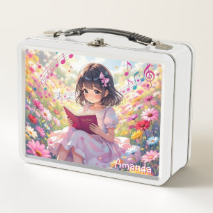 Moois Anime Meisje Leest een Boek Persoonlijk