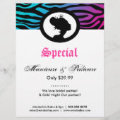 Mooisalon Flyer Haar Zebra Kroon Blauw Groen Speld (Achterkant)