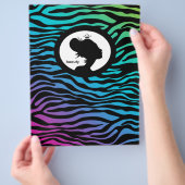 Mooisalon Flyer Haar Zebra Kroon Blauw Groen Speld (Hand)