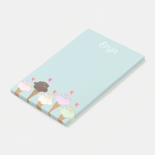 Mooisetiket voor ijsje post-it® notes (Schuin)