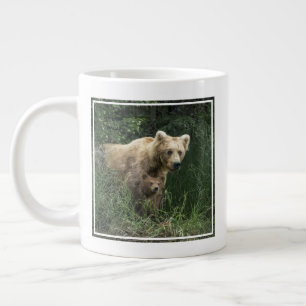 Mooiste Babydieren Beer Mama Beer & Haar Welpen Grote Koffiekop