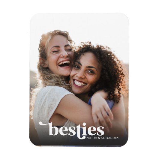 Mooiste Beste Vrienden Custom Foto Magneet (Verticaal)