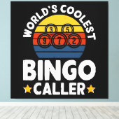 Mooiste Bingo-oproeper ter Wereld Canvas Afdruk (Insitu (Houten vloer))