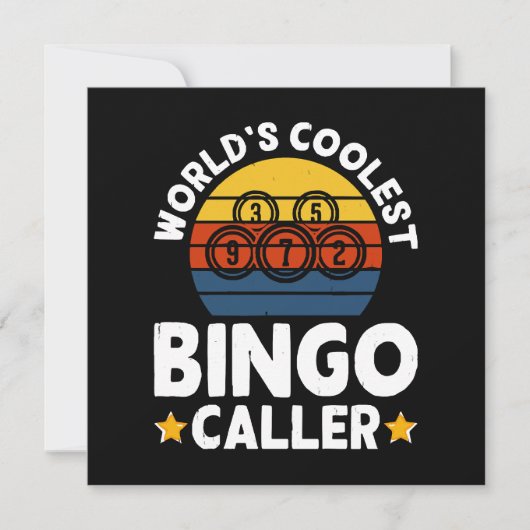 Mooiste Bingo-oproeper ter Wereld Kaart (Voorkant)