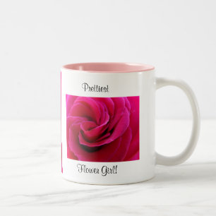 Mooiste Bloemenmeisje Mok Roze Roos Bloem Bruiloft