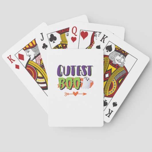 Mooiste Boo Halloween Grappig Informeel Pokerkaarten (Achterkant)