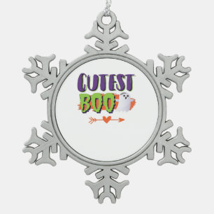 Mooiste Boo Halloween Grappig Informeel Tin Sneeuwvlok Ornament