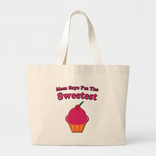 Mooiste Cupcake Spreuk Grote Tote Bag (Voorkant)
