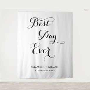 Mooiste Dag Ever Calligraphy Trouwfoto Achtergrond Wandkleed