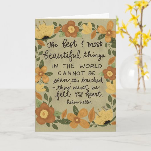 Mooiste Dingen, Helen Keller Kaart (Gele Bloem)