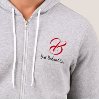 Mooiste echtgenoot ooit (initiaal) Monogram Hoodie