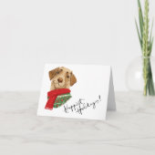 Mooiste feestdagen hond wenskaart - Festieve huisd Kaart (Voorkant)