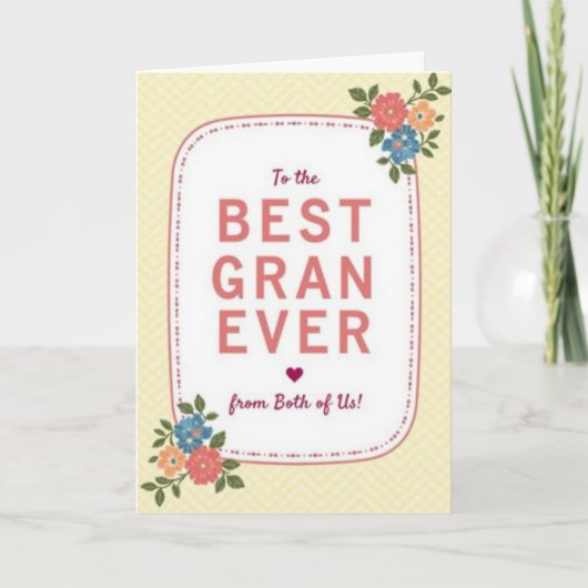 Mooiste Gran Bloemkaart Kaart (Voorkant)