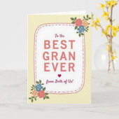 Mooiste Gran Bloemkaart Kaart (Gele Bloem)