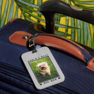 Mooiste Hond Papa Pootafdrukken Huisdier Foto Rust Bagagelabel