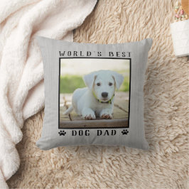 Mooiste Hond Papa Pootafdrukken Huisdier Foto Rust Kussen