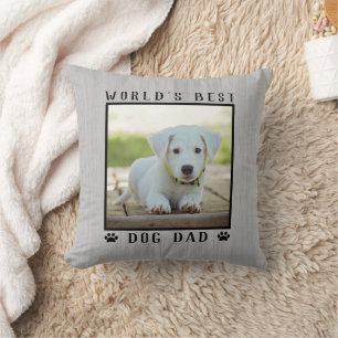 Mooiste Hond Papa Pootafdrukken Huisdier Foto Rust Kussen