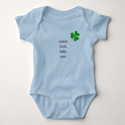 Mooiste Ierse Baby Ooit Lucky Shamrock Romper (Voorkant)