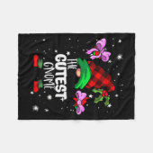 Mooiste Kabouter Rode Buffalo Plaid Bijpassende Fa Fleece Deken (Voorkant (Horizontaal))