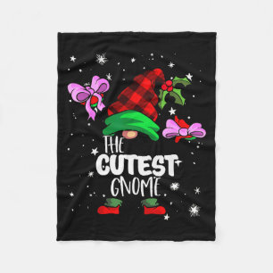 Mooiste Kabouter Rode Buffalo Plaid Bijpassende Fa Fleece Deken