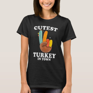 Mooiste Kalkoen In De Stad Grappige Thanksgiving V T-shirt