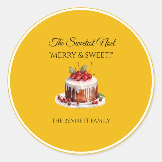 Mooiste kerst Noel kerst bak label (Voorkant)