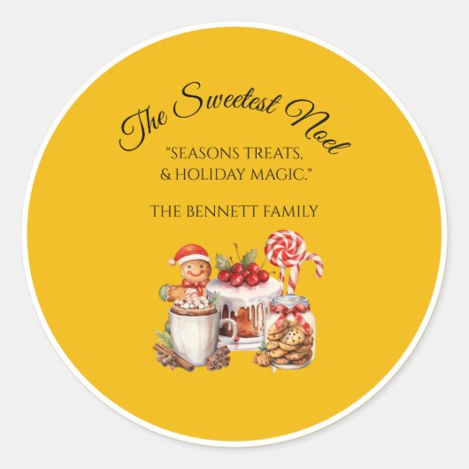 Mooiste kerst sticker Noel Elegant (Voorkant)