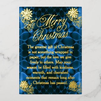 Mooiste Kerstcadeau Folie Blauwe Kerstkaart Feestdagenkaart