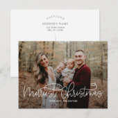 Mooiste kerstkaart met de hand geschreven tekst feestdagenkaart (Voorkant / Achterkant)