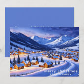 Mooiste kerstkaart, Sneeuwwitje Winterwonderland Feestdagenkaart (Voorkant / Achterkant)