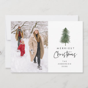Mooiste Kerstmis, Familie Foto, Kerstboom Feestdagenkaart