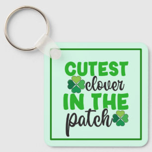 Mooiste klaver in de patch-61106 sleutelhanger