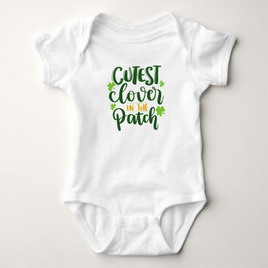Mooiste klaver in de patch St. Paddy grappige quot Romper (Voorkant)