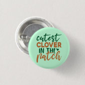 Mooiste klaver in de patch St. Patrick-60863 Ronde Button 3,2 Cm (Voorkant /achterkant)