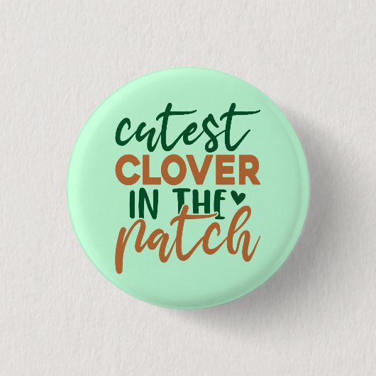 Mooiste klaver in de patch St. Patrick-60863 Ronde Button 3,2 Cm (Voorkant)