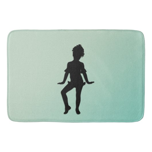 Mooiste kleine danseres groen  badmat (Voorkant)