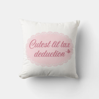 Mooiste Kleine Fiscale Aftrek – Roze Whimsical Kan Kussen