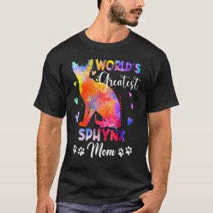 Mooiste kleurrijke Sphynx kat moeder kitten ter we T-shirt