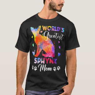 Mooiste kleurrijke Sphynx kat moeder kitten ter we T-shirt